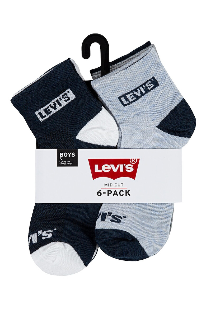 Levi's Set de sosete scurte cu imprimeu logo - 6 perechi - Pled.ro