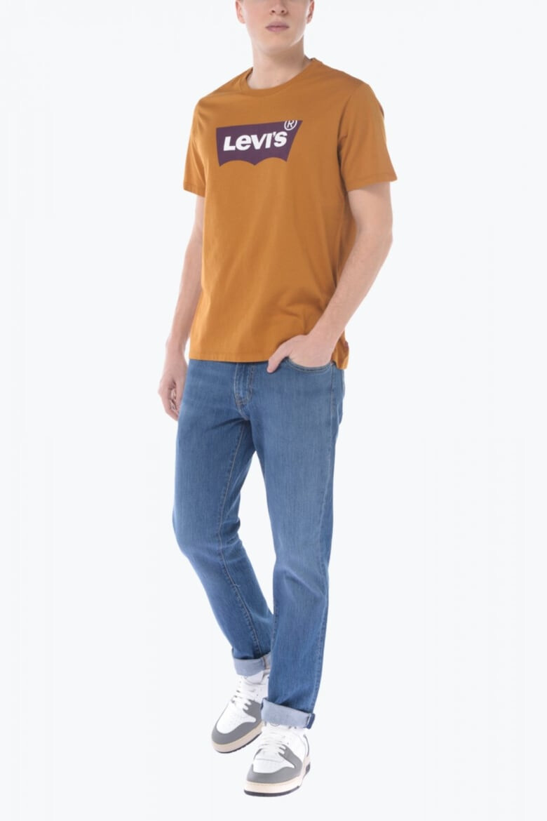 Levi's Tricou barbati din bumbac cu imprimeu cu logo maro - Pled.ro