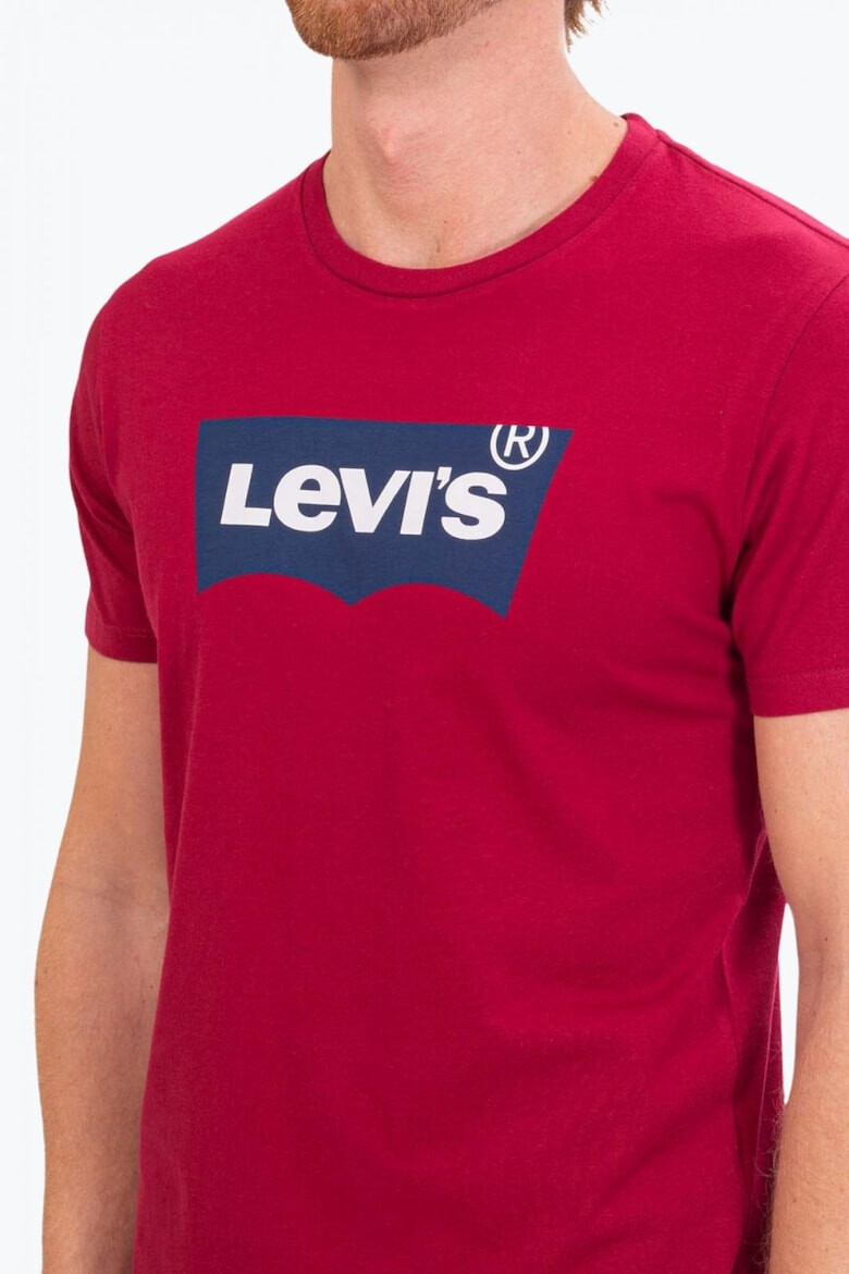 Levi's Tricou barbati din bumbac imprimeu cu logo birziniu - Pled.ro