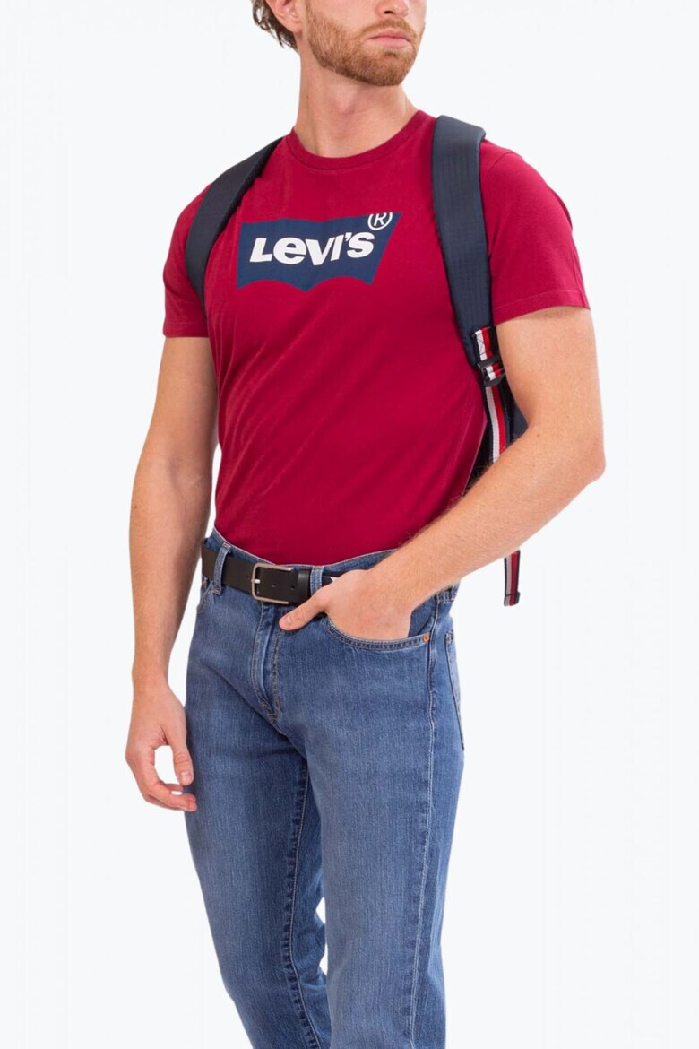 Levi's Tricou barbati din bumbac imprimeu cu logo birziniu - Pled.ro