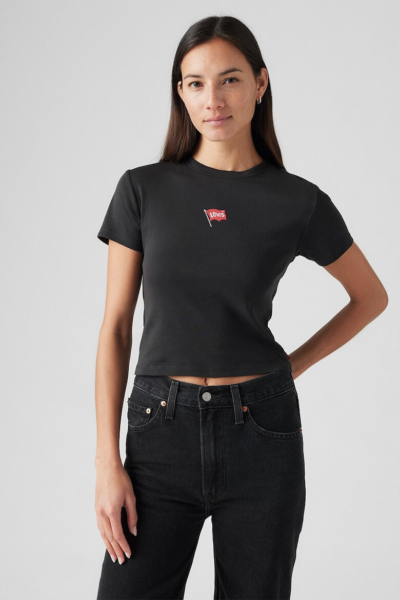 Levi's Tricou crop cambrat Essential - Pled.ro