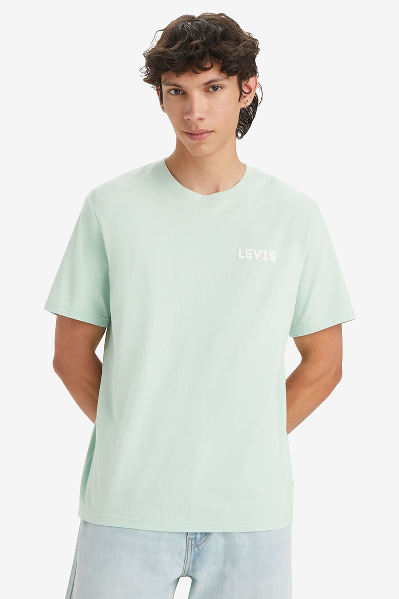 Levi's Tricou de bumbac cu decolteu la baza gatului si imprimeu logo - Pled.ro