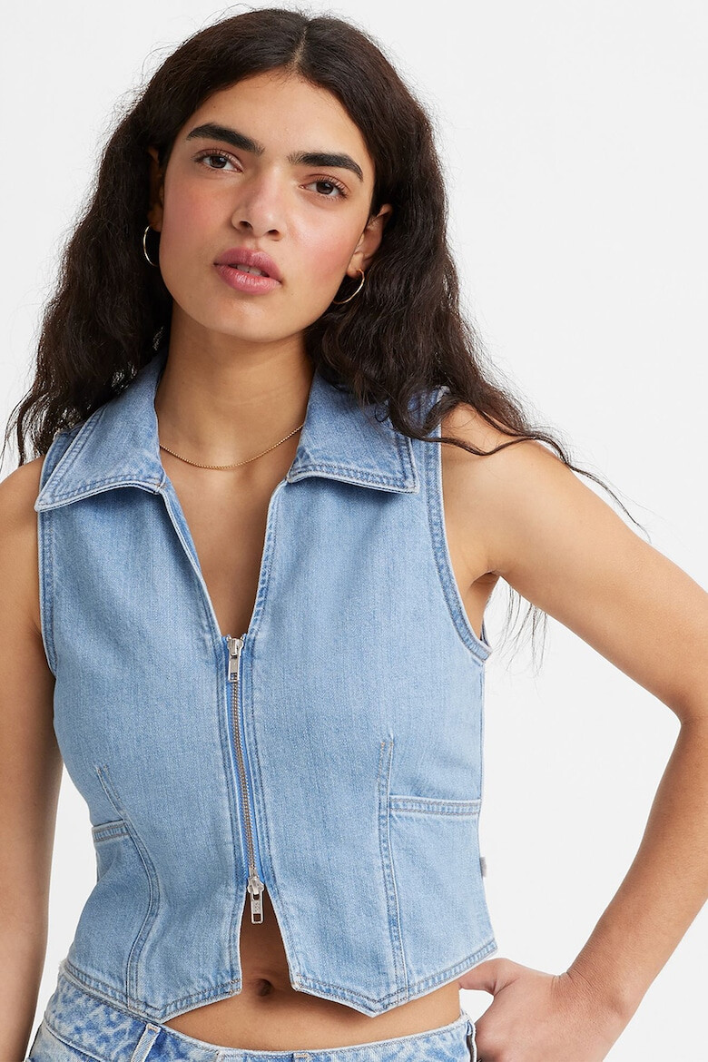 Levi's Vesta crop din denim Lilou - Pled.ro