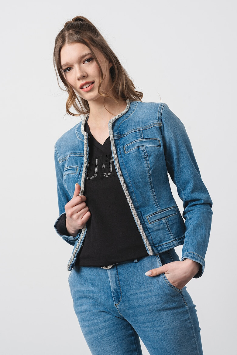 Liu Jo Jacheta crop de denim - Pled.ro