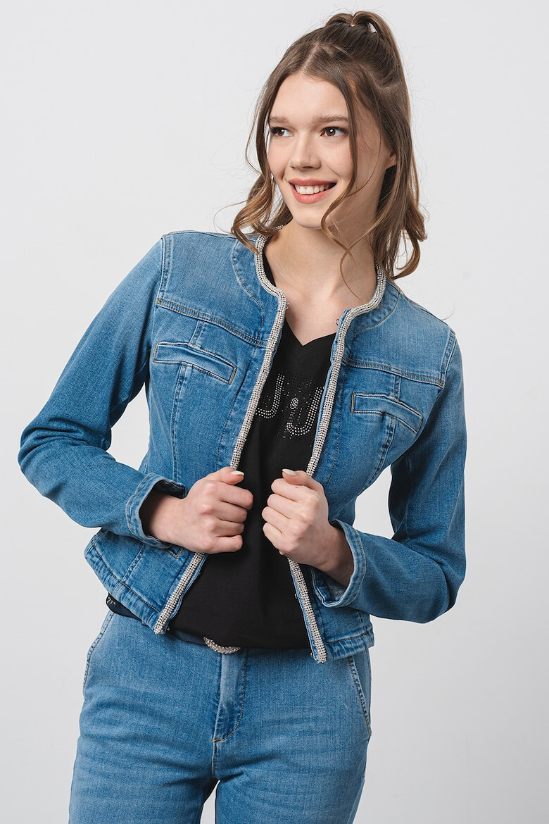 Liu Jo Jacheta crop de denim - Pled.ro