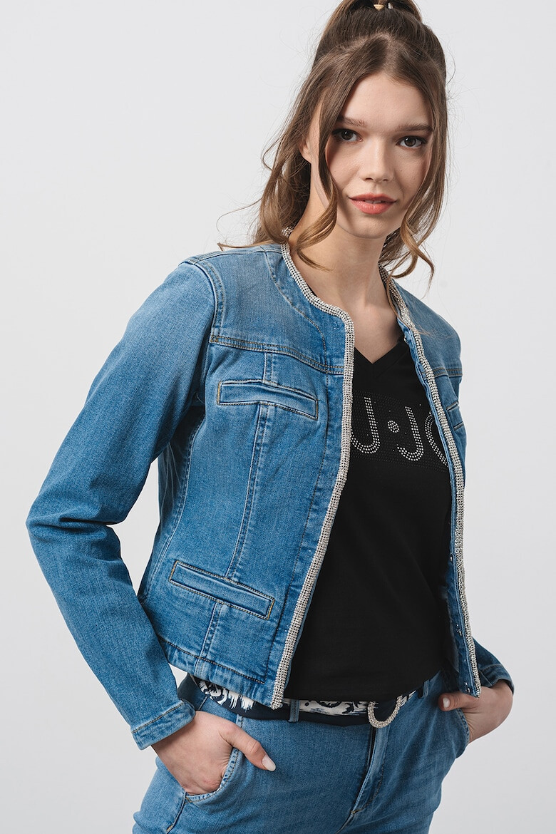 Liu Jo Jacheta crop de denim - Pled.ro