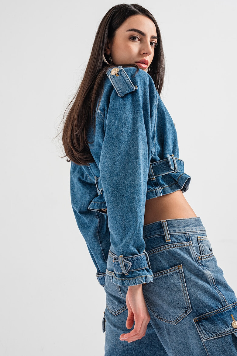 Liu Jo Jacheta din denim cu model trenci - Pled.ro