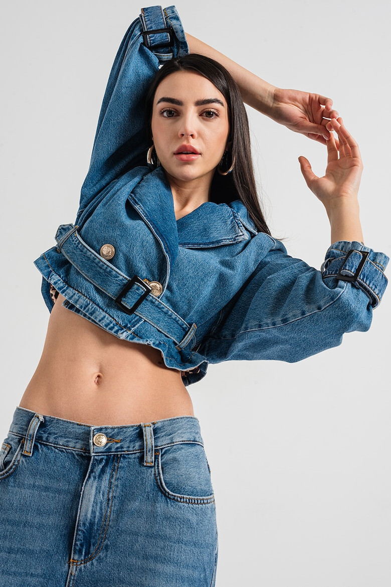 Liu Jo Jacheta din denim cu model trenci - Pled.ro