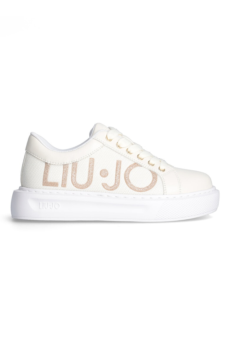 Liu Jo Pantofi sport de piele cu logo supradimensionat - Pled.ro