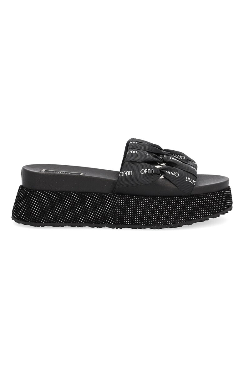 Liu Jo Papuci flatform de piele ecologica cu logo - Pled.ro