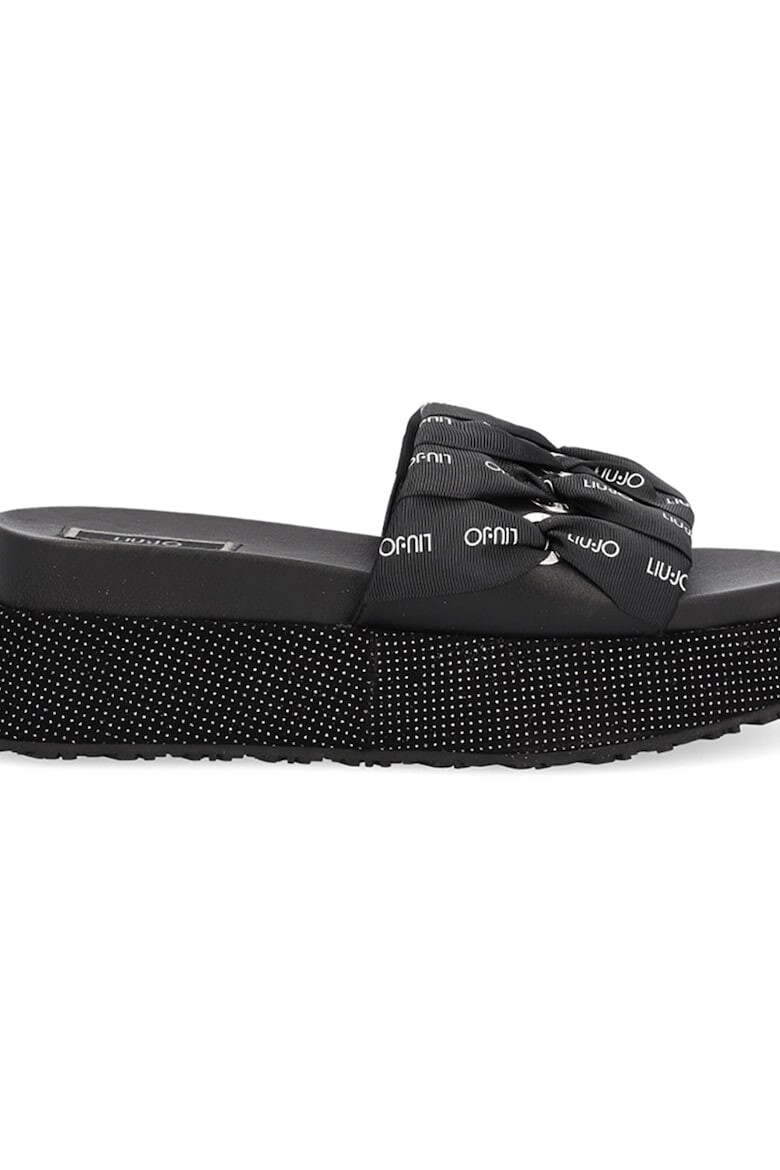 Liu Jo Papuci flatform de piele ecologica cu logo - Pled.ro