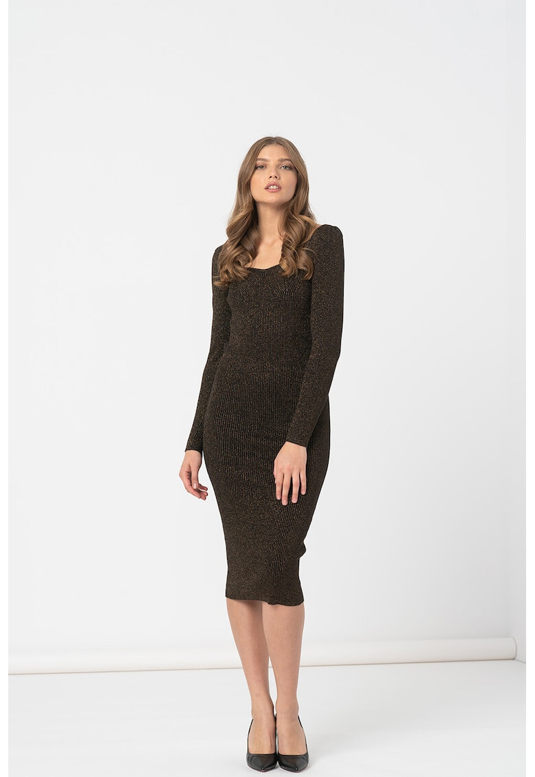 Liu Jo Rochie bodycon midi din tricot cu insertii de lurex - Pled.ro