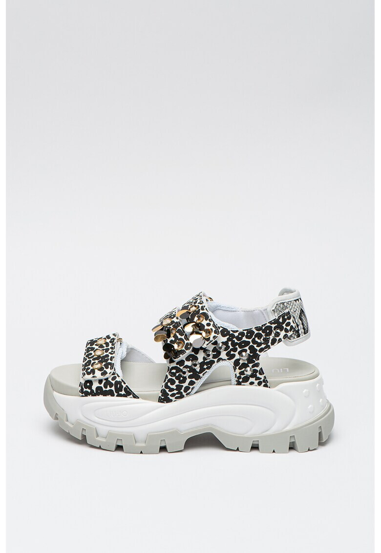 Liu Jo Sandale flatform cu animal print - Pled.ro