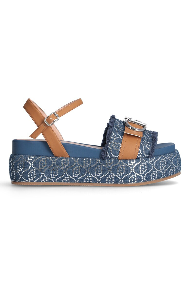 Liu Jo Sandale flatform cu insertii de denim - Pled.ro