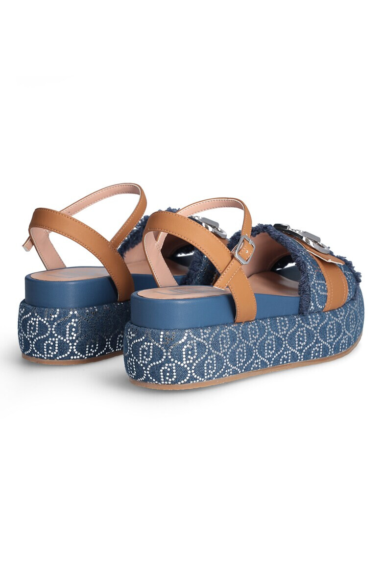 Liu Jo Sandale flatform cu insertii de denim - Pled.ro