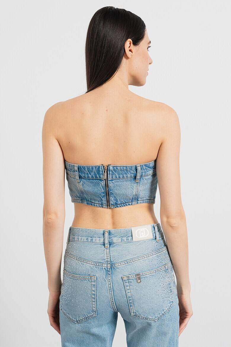 Liu Jo Top-tub din denim cu aplicatii cu strasuri - Pled.ro