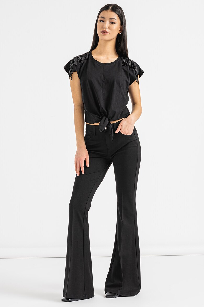 Liu Jo Tricou crop cu detaliu nod - Pled.ro