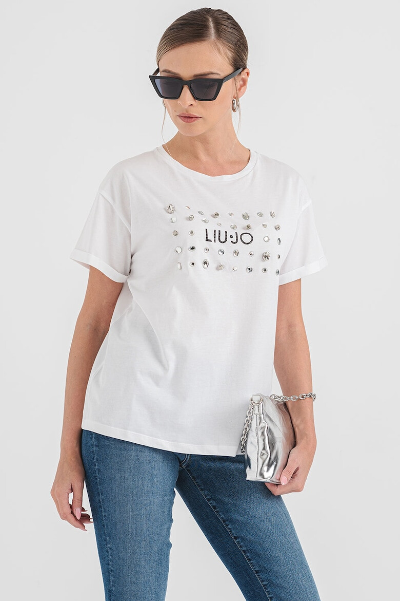 Liu Jo Tricou cu imprimeu logo si strasuri - Pled.ro