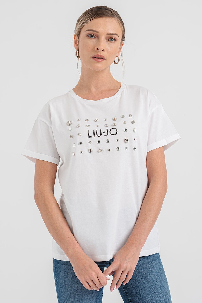 Liu Jo Tricou cu imprimeu logo si strasuri - Pled.ro