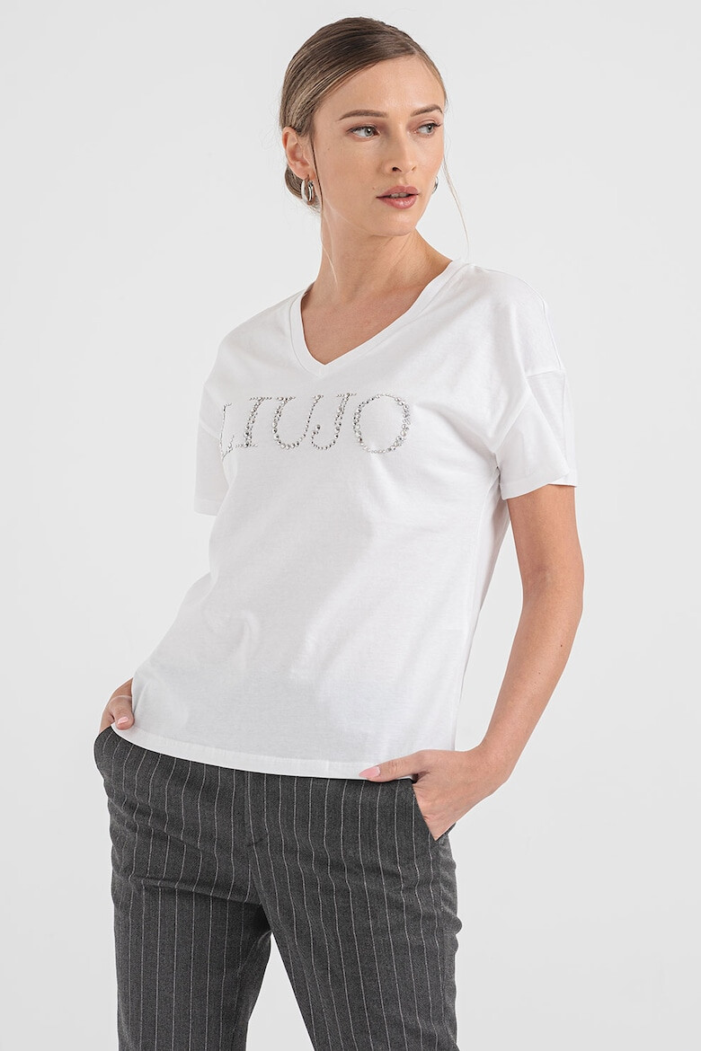 Liu Jo Tricou cu maneci cazute si strasuri - Pled.ro