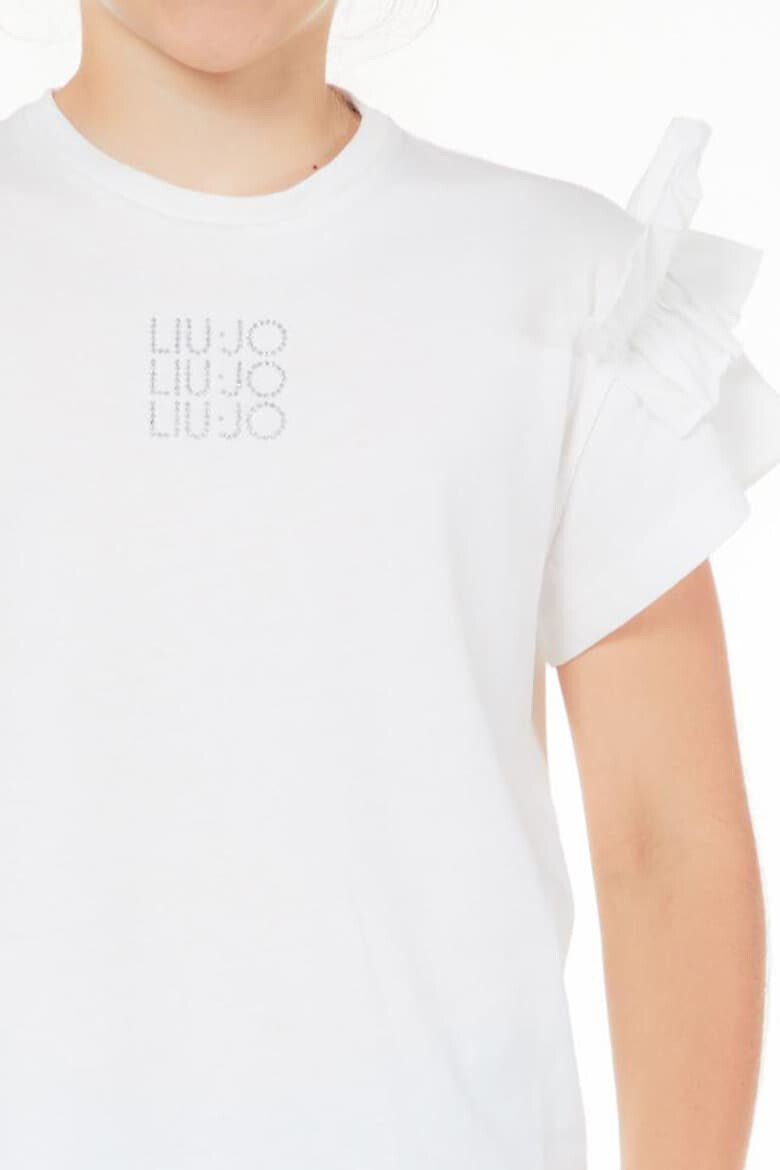 Liu Jo Tricou de bumbac cu maneci cu volane - Pled.ro