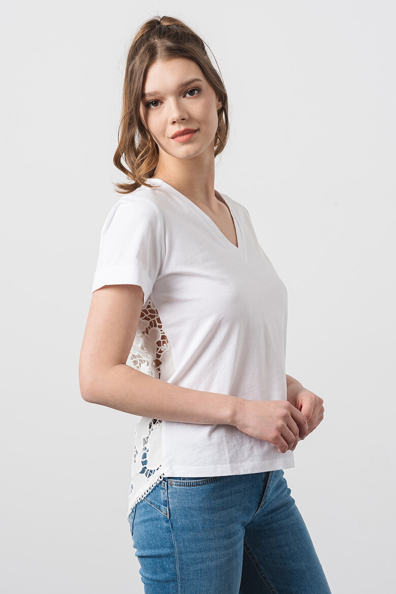 Liu Jo Tricou de bumbac cu model perforat pe partea din spate - Pled.ro