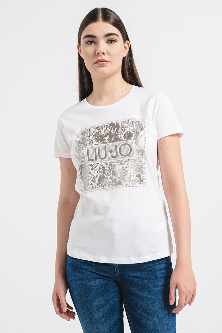 Liu Jo Tricou de bumbac cu strasuri - Pled.ro