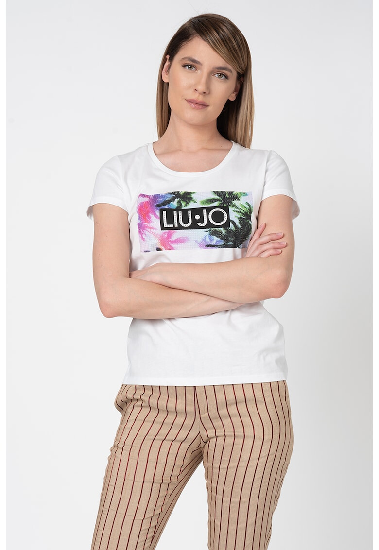 Liu Jo Tricou din bumbac cu imprimeu logo - Pled.ro