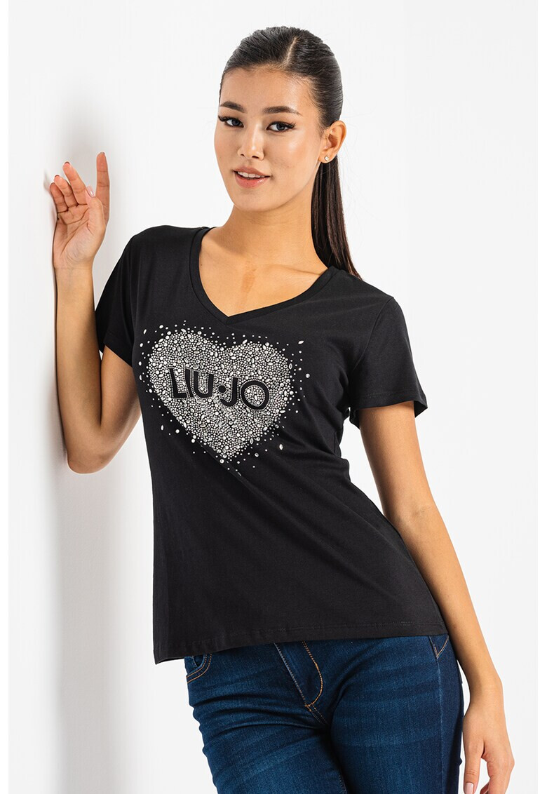 Liu Jo Tricou din bumbac cu strasuri - Pled.ro