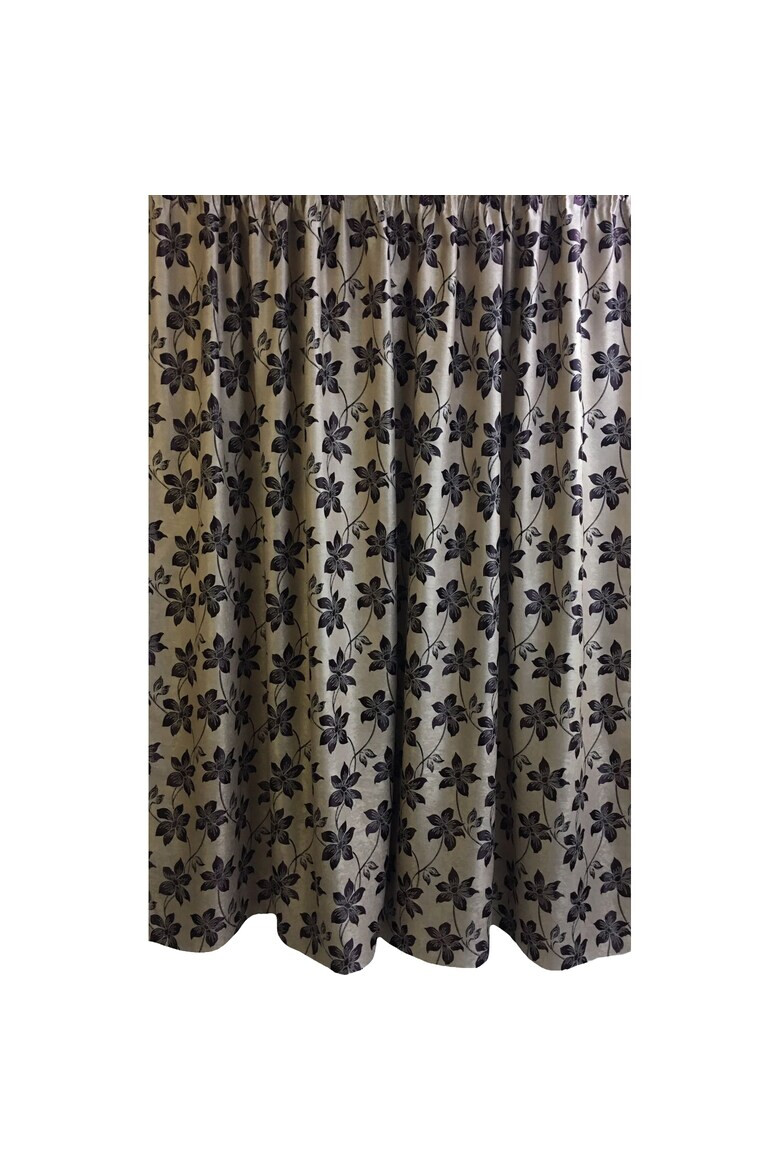 LIZ LINE Set 2 draperii black-out cu rejansa Flowers poliester - Pled.ro