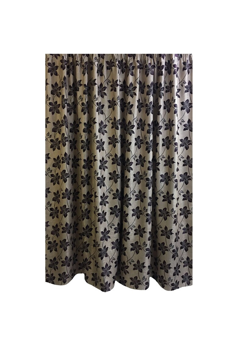 LIZ LINE Set 2 draperii black-out cu rejansa Flowers poliester - Pled.ro