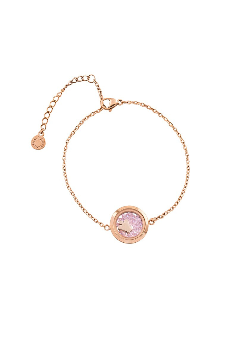 Loisir by Oxette Bratara placata cu aur rose de 18 K si decorata cu cristale - Pled.ro