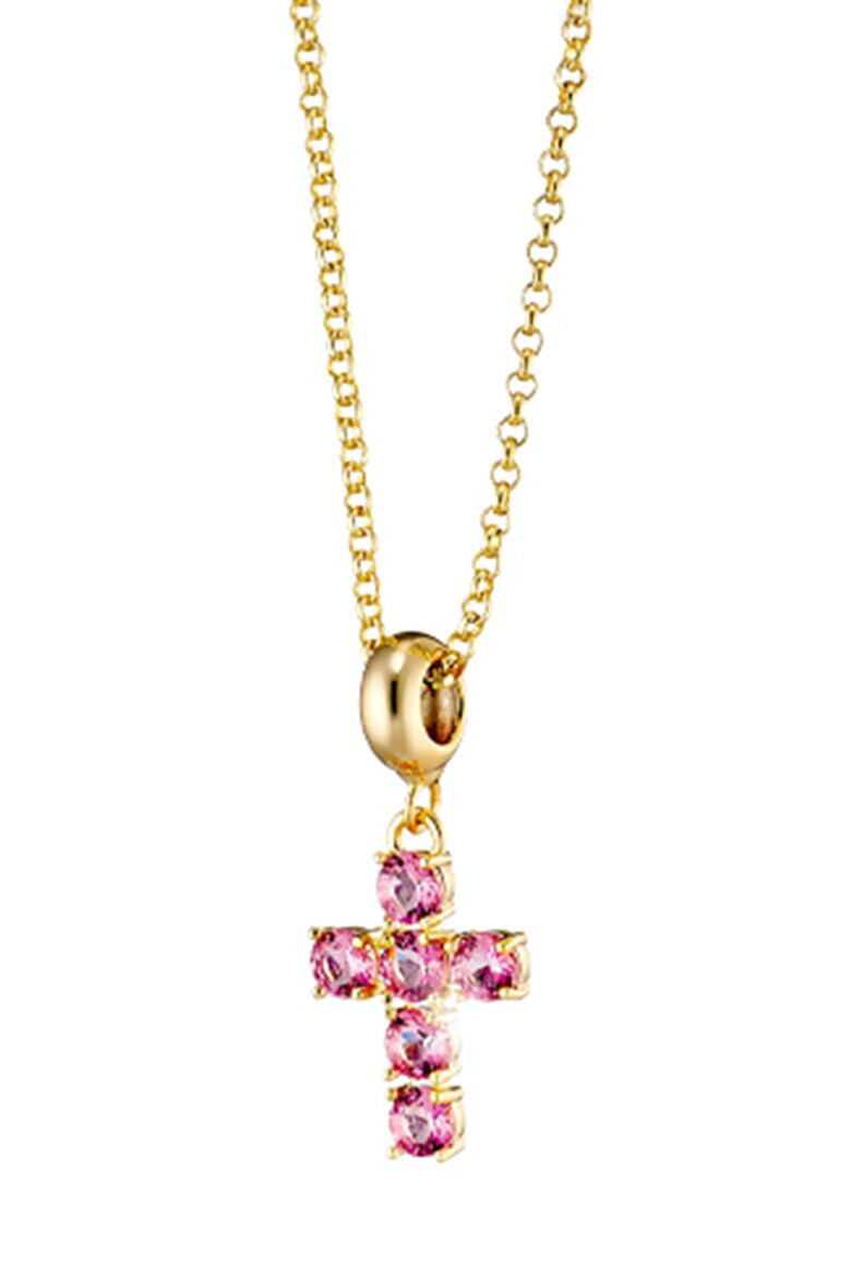 Loisir by Oxette Colier placat cu aur de 18K si decorat cu pandantiv in forma de cruce - Pled.ro