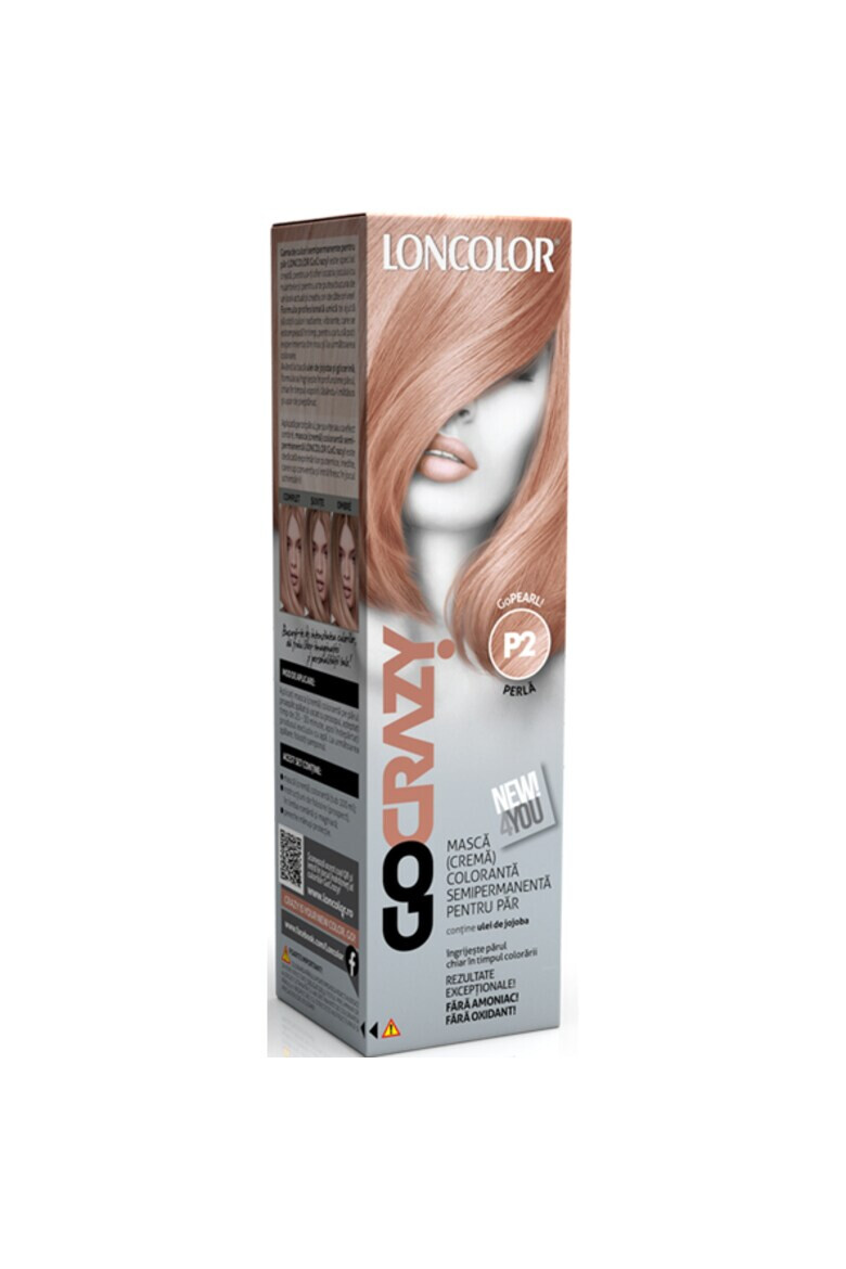 Loncolor Crema de par coloranta semi-permanenta fara amoniac GoCrazy 100 ml - Pled.ro