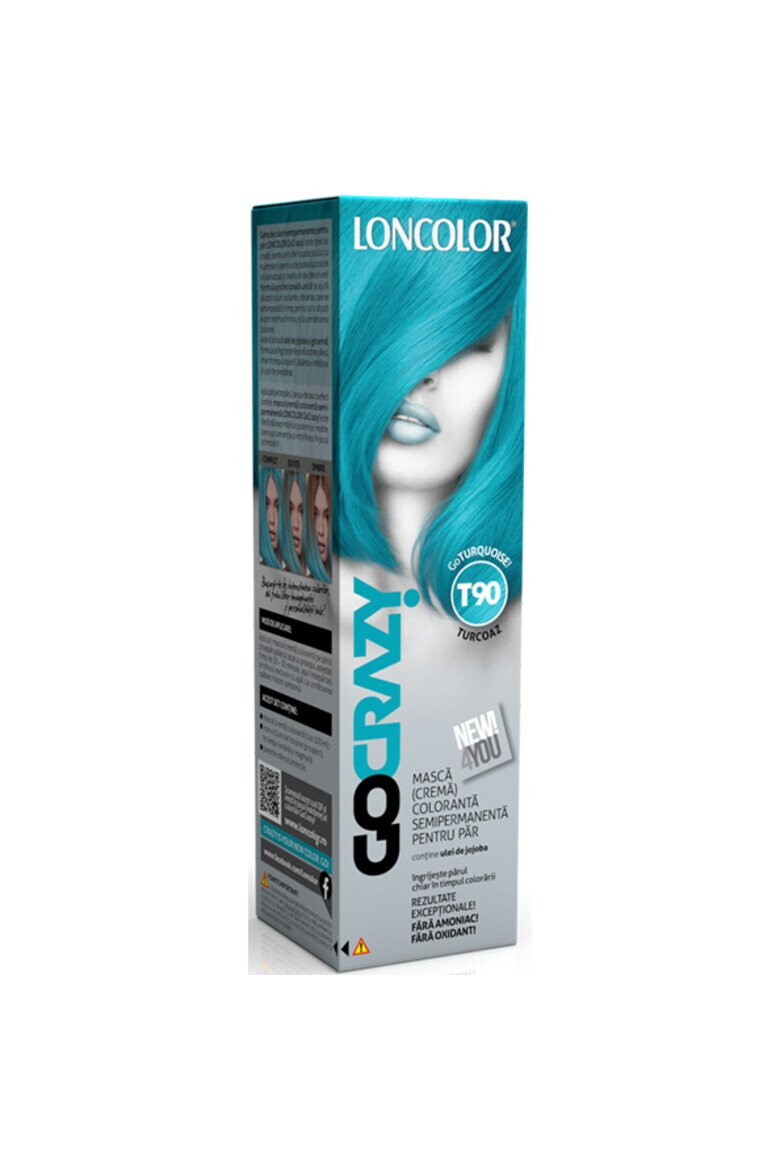 Loncolor Crema de par coloranta semi-permanenta fara amoniac GoCrazy 100 ml - Pled.ro