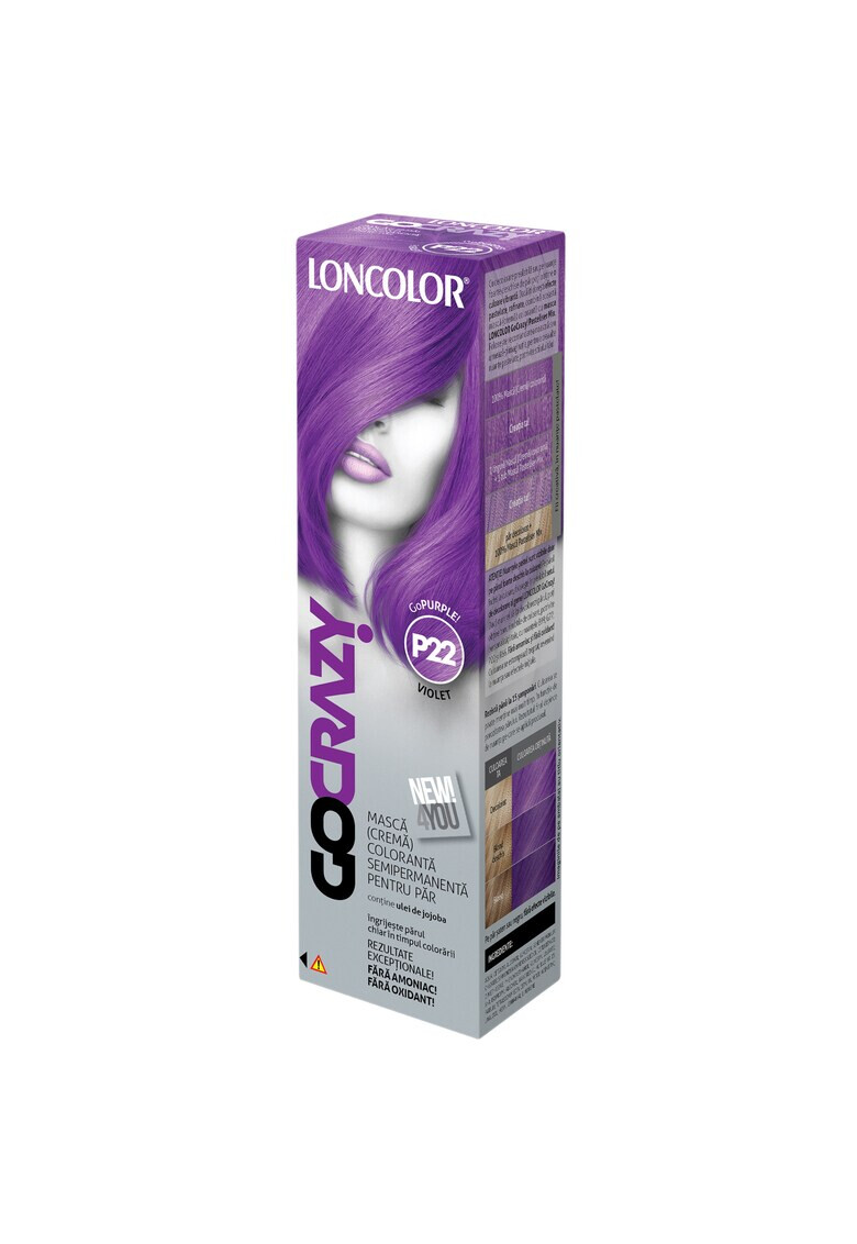 Loncolor Crema de par coloranta semi-permanenta fara amoniac GoCrazy 100 ml - Pled.ro