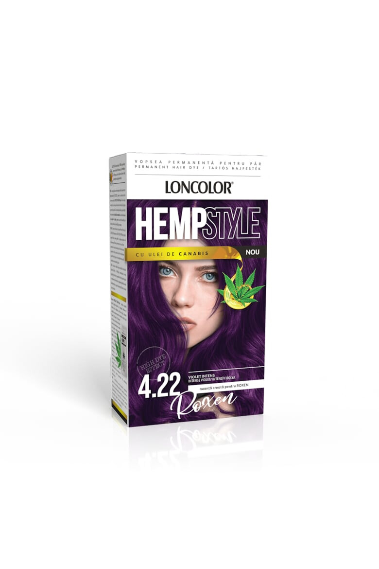 Loncolor Vopsea de par permanenta HempStyle 4.22 Violet Intens 100 ml - Pled.ro