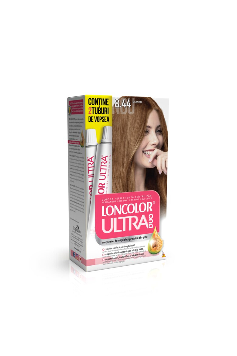 Loncolor Vopsea de Par Permanenta Ultra Max 8.44 Caramel 200 ml - Pled.ro