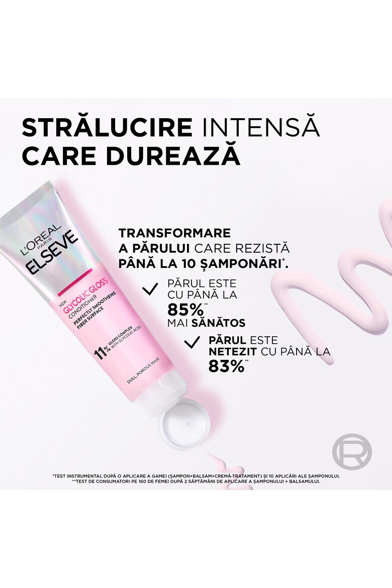 L'Oreal Paris Balsam Elseve Glycolic Gloss pentru stralucirea parului 11% Acid Glicolic 150 ml - Pled.ro