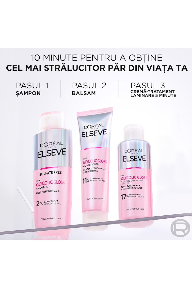 L'Oreal Paris Balsam Elseve Glycolic Gloss pentru stralucirea parului 11% Acid Glicolic 150 ml - Pled.ro