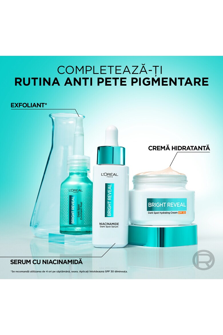 L'Oreal Paris Crema hidratanta Bright Reveal cu actiune impotriva petelor pigmentare SPF 50 50 ml - Pled.ro