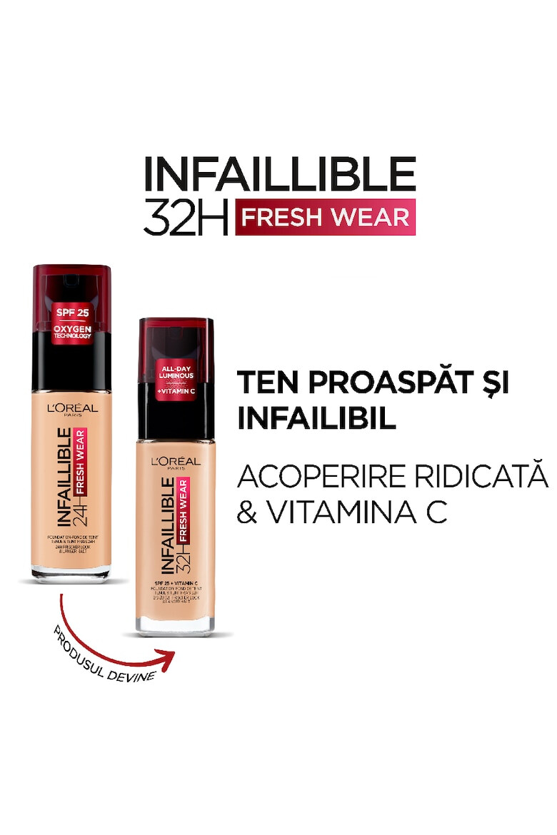 L'Oreal Paris Fond de ten rezistent la transfer Infaillible 32H Fresh Wear 30 ml - Pled.ro