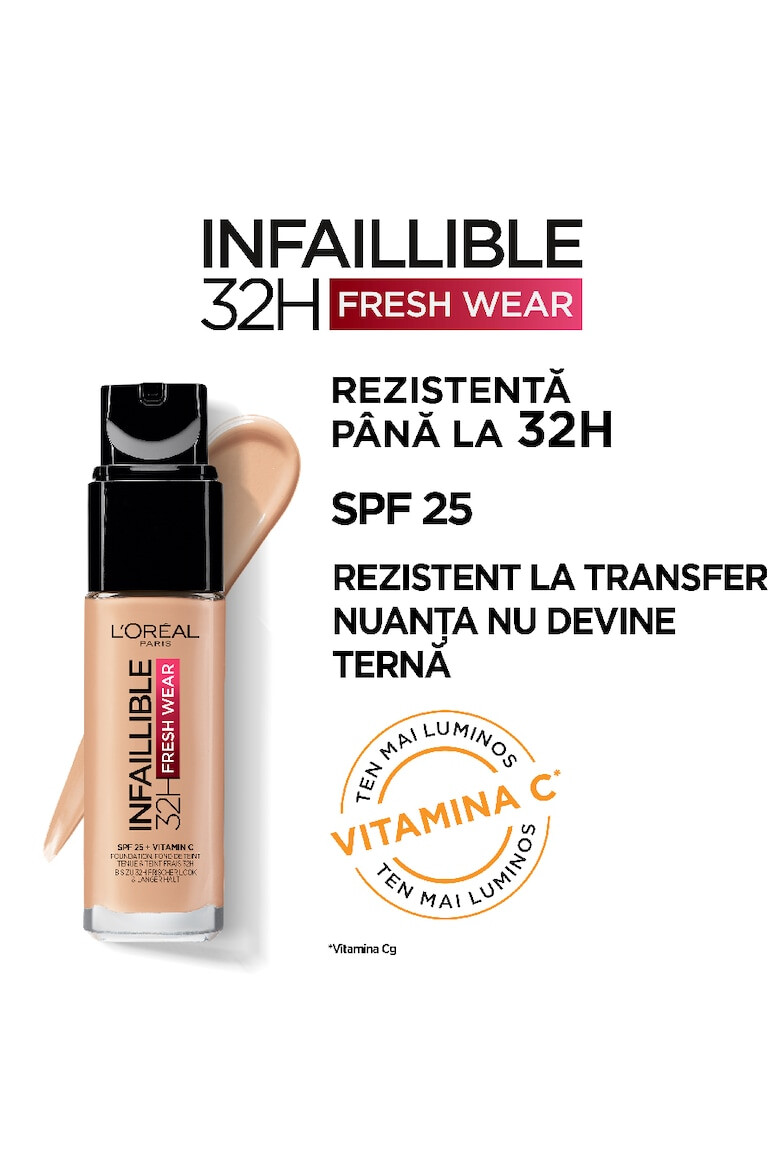 L'Oreal Paris Fond de ten rezistent la transfer Infaillible 32H Fresh Wear 30 ml - Pled.ro