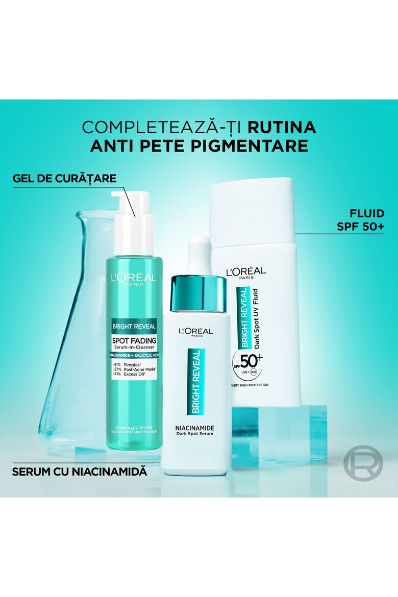 L'Oreal Paris Gel de curatare anti-pete pigmentare Bright Reveal imbogatit cu Niacinamida si Acid Salicilic 150 ml - Pled.ro