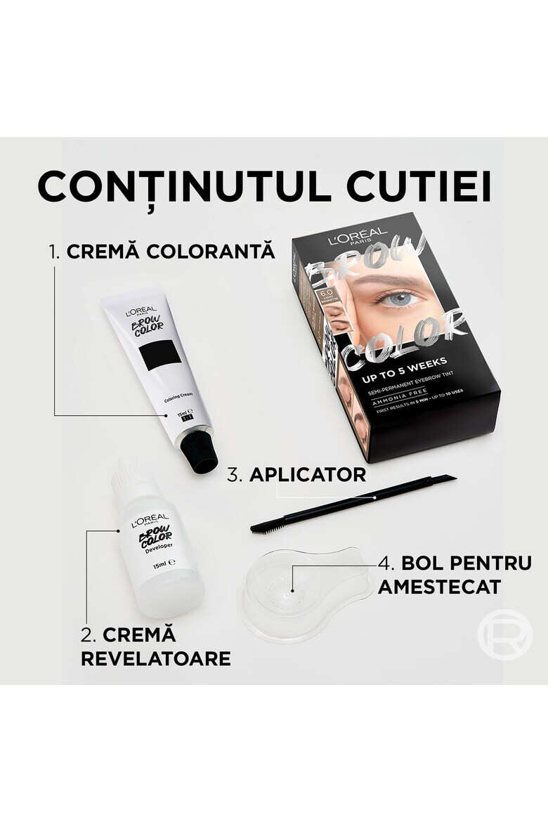 L'Oreal Paris Kit colorare semi-permanenta sprancene Brow Color - Pled.ro