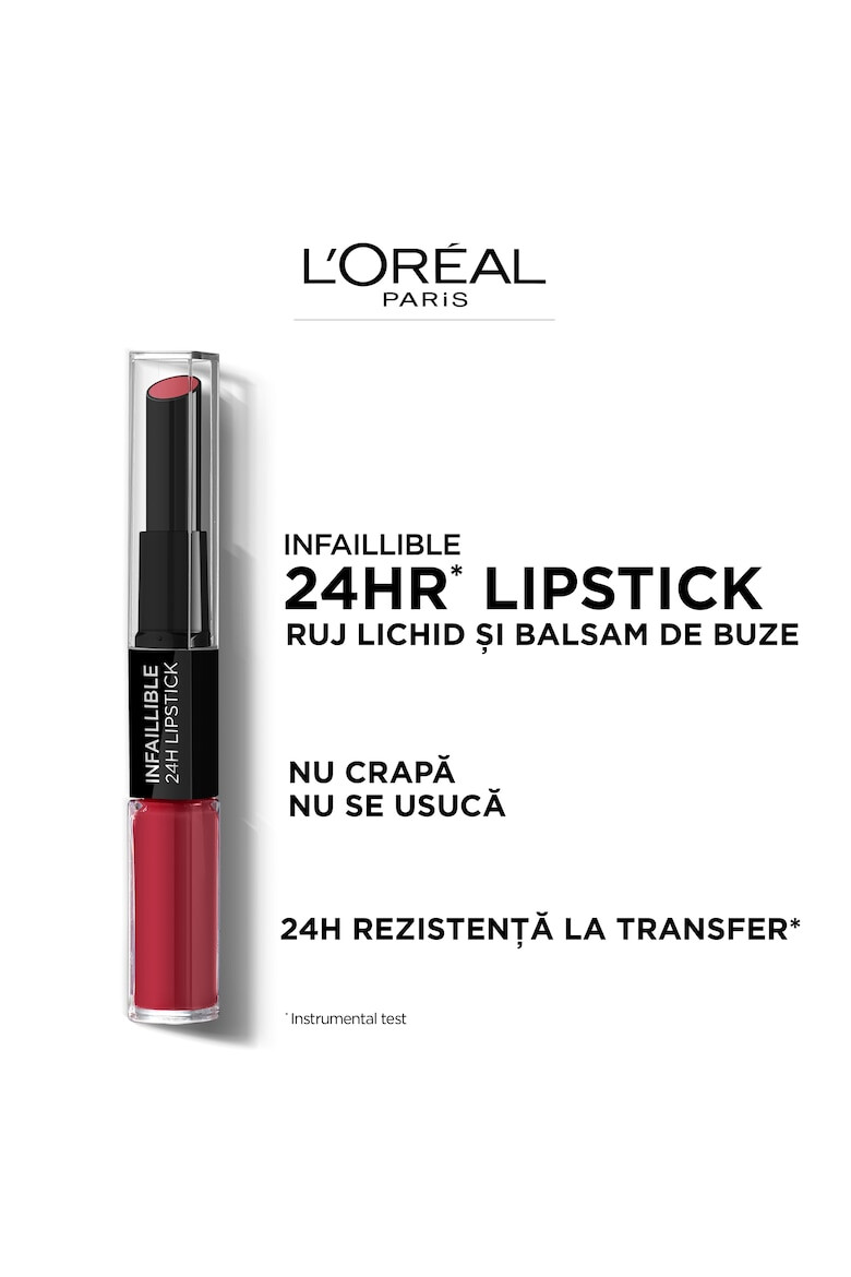 L'Oreal Paris Ruj lichid rezistent la transfer Infaillible - Pled.ro