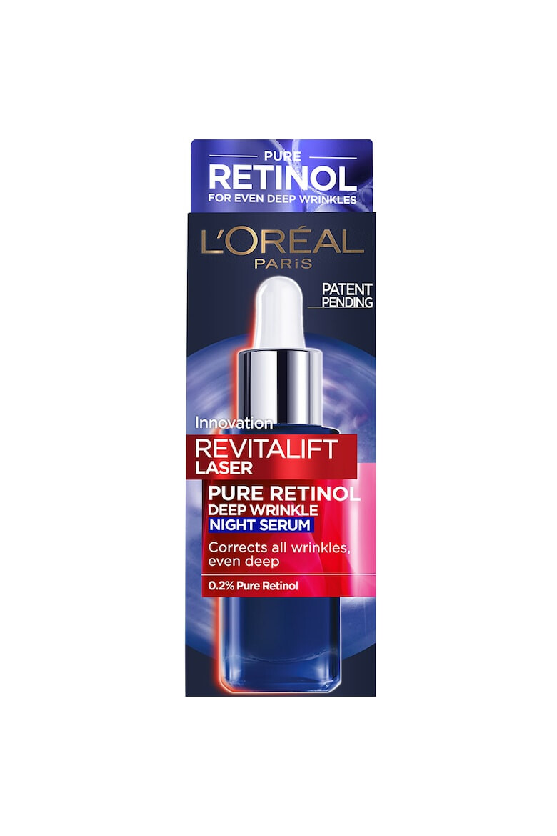 L'Oreal Paris Ser antirid de noapte Revitalift Laser imbogatit cu 0.2% retinol pur 30 ml - Pled.ro