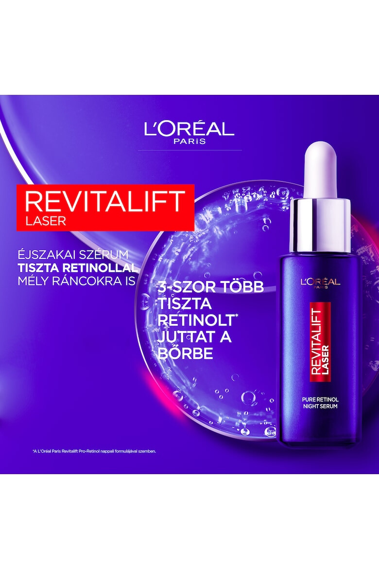 L'Oreal Paris Ser antirid de noapte Revitalift Laser imbogatit cu 0.2% retinol pur 30 ml - Pled.ro