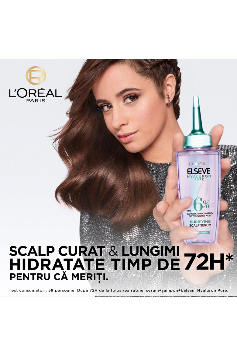 L'Oreal Paris Ser purificator Elseve Hyaluron Pure pentru scalp si radacini grase 102 ml - Pled.ro