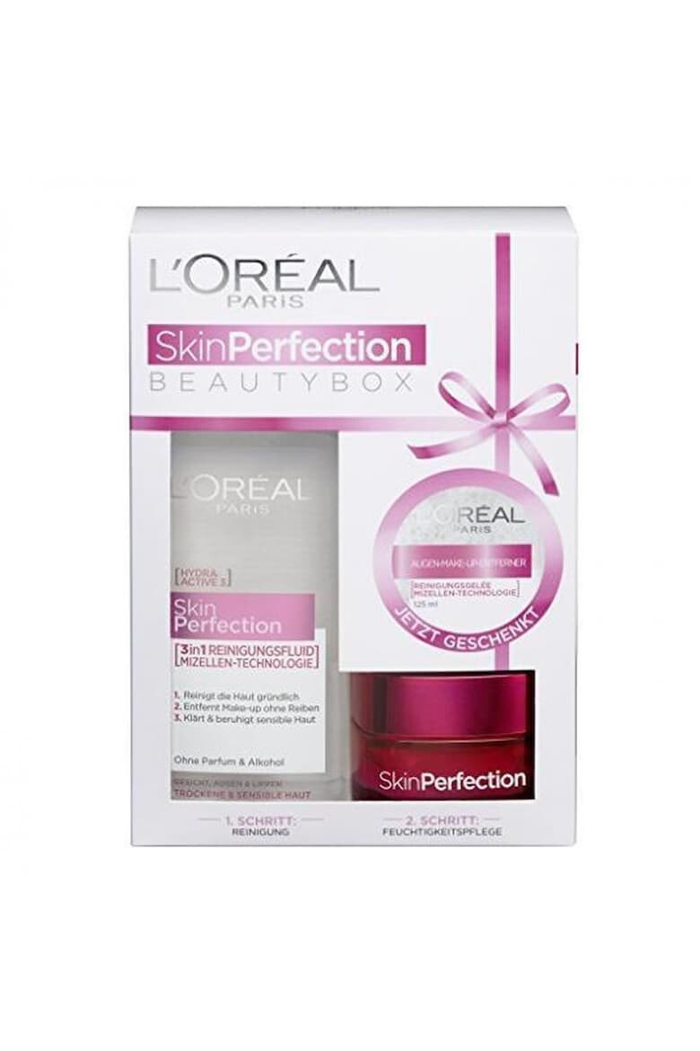 L'Oreal Paris Set de curatare si hidratare L`Oréal Paris Skin Perfection Beautybox 3 Delig - Pled.ro